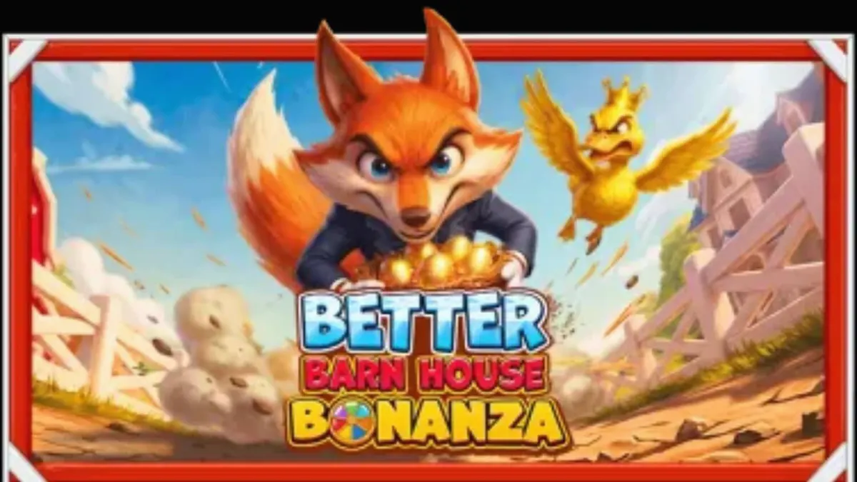 Tampilan visual slot Better Barn House Bonanza dengan tema peternakan kartun yang ceria