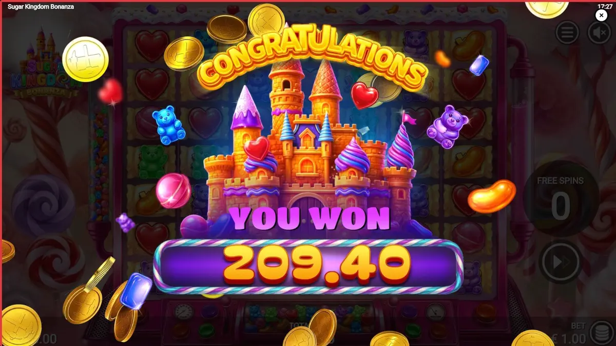 Tampilan visual Sugar Kingdom Bonanza dengan tema permen yang cerah